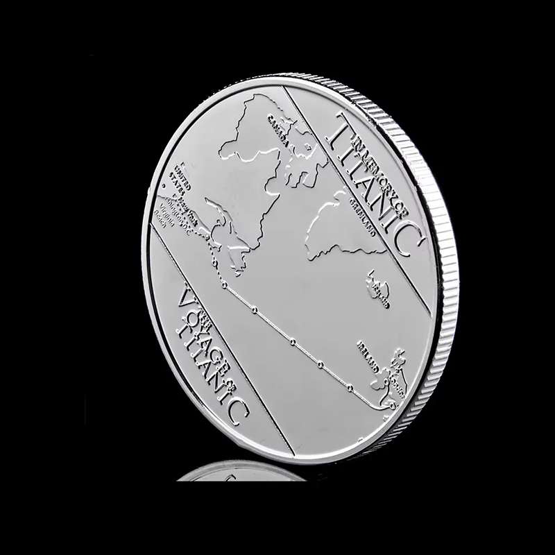 Pamätný suvenír na počesť slávnej lode TITANIC - striebornej farby