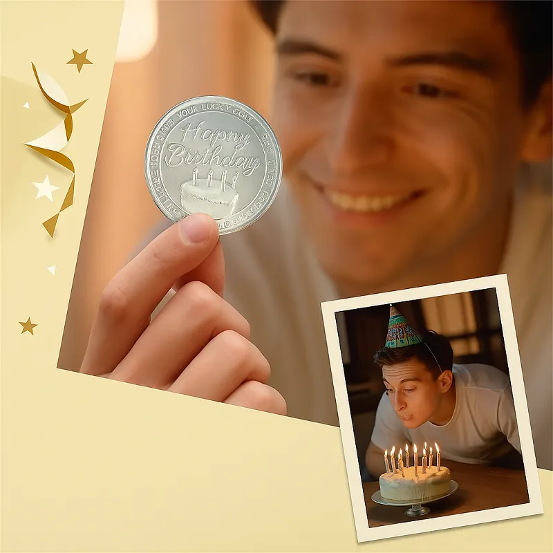 Originálna narodeninová minca pre radosť zdravie šťastie a lásku