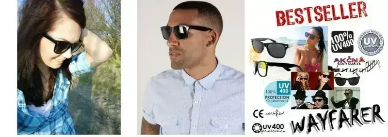 Slnečné okuliare Wayfarer Gold