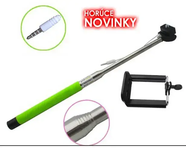 Selfie Stick - ručný selfie statív | čierny