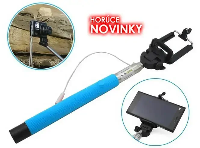 Selfie Stick - ručný selfie statív | čierny
