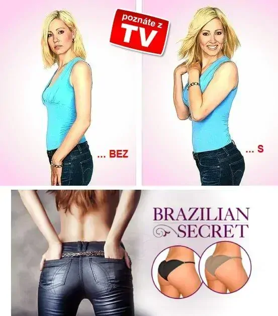 Brazilian Secret - diskrétne push-up nohavičky | biele L