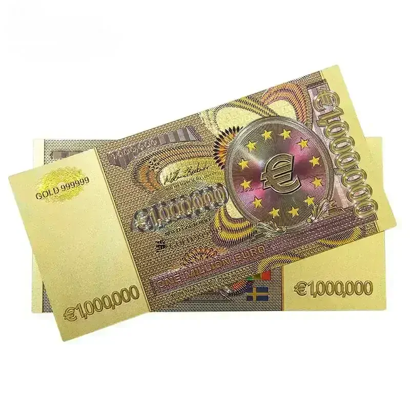 Zlatá zberateľská bankovka 1 000 000 EUR – luxusná fantasy edícia