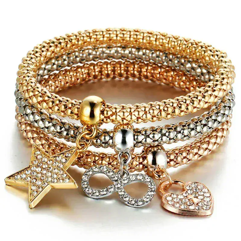 Elegantné dámske náramky v troch farbách