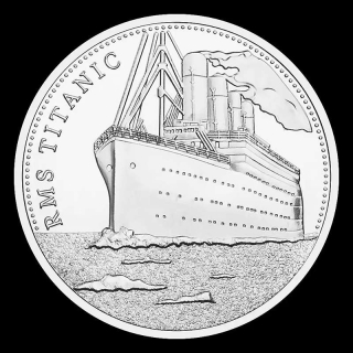 Pamätný suvenír na počesť slávnej lode TITANIC | strieborný