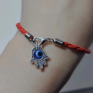 KABBALAH náramok proti urieknutiu - ruka Hamsa